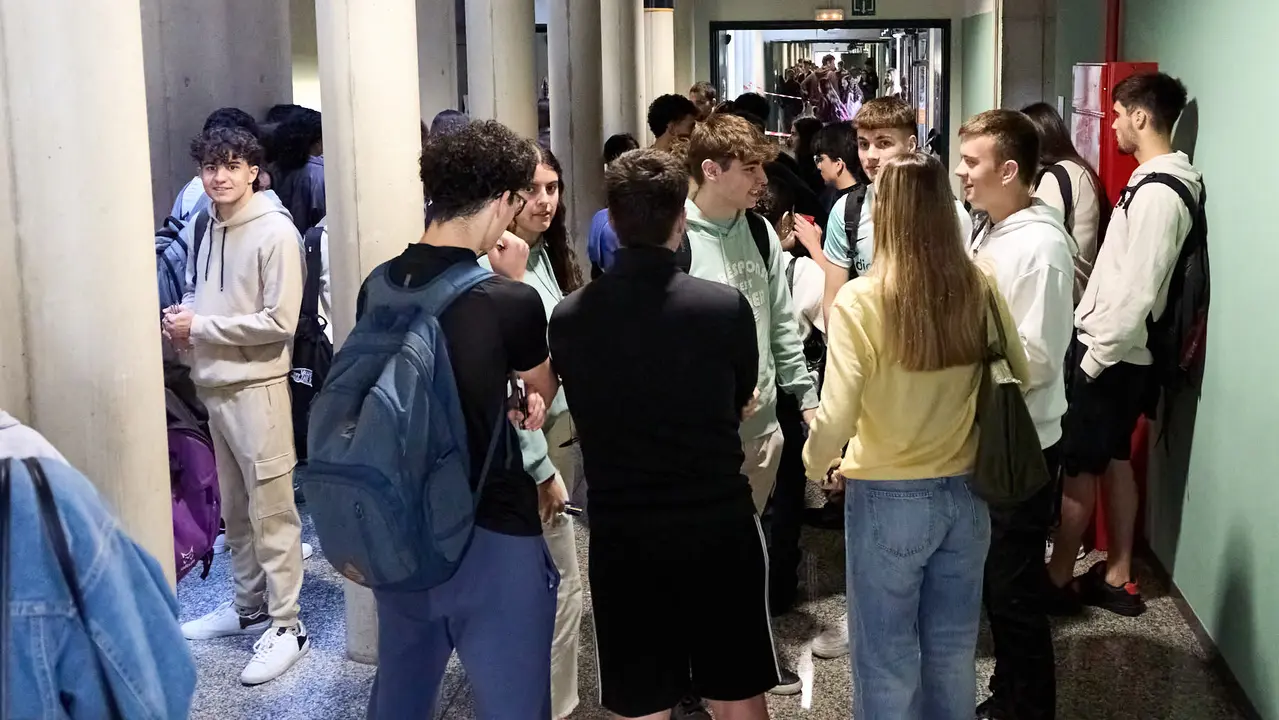 Inicio de las Pruebas de Acceso a la Universidad en las aulas de la Universidad Pública de Navarra. IÑIGO ALZUGARAY