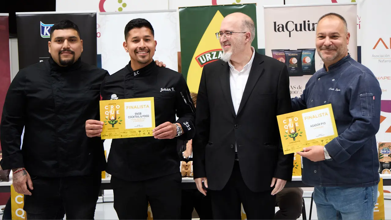 Entrega de premios de la VIII Semana de la Croqueta de Navarra. IÑIGO ALZUGARAY