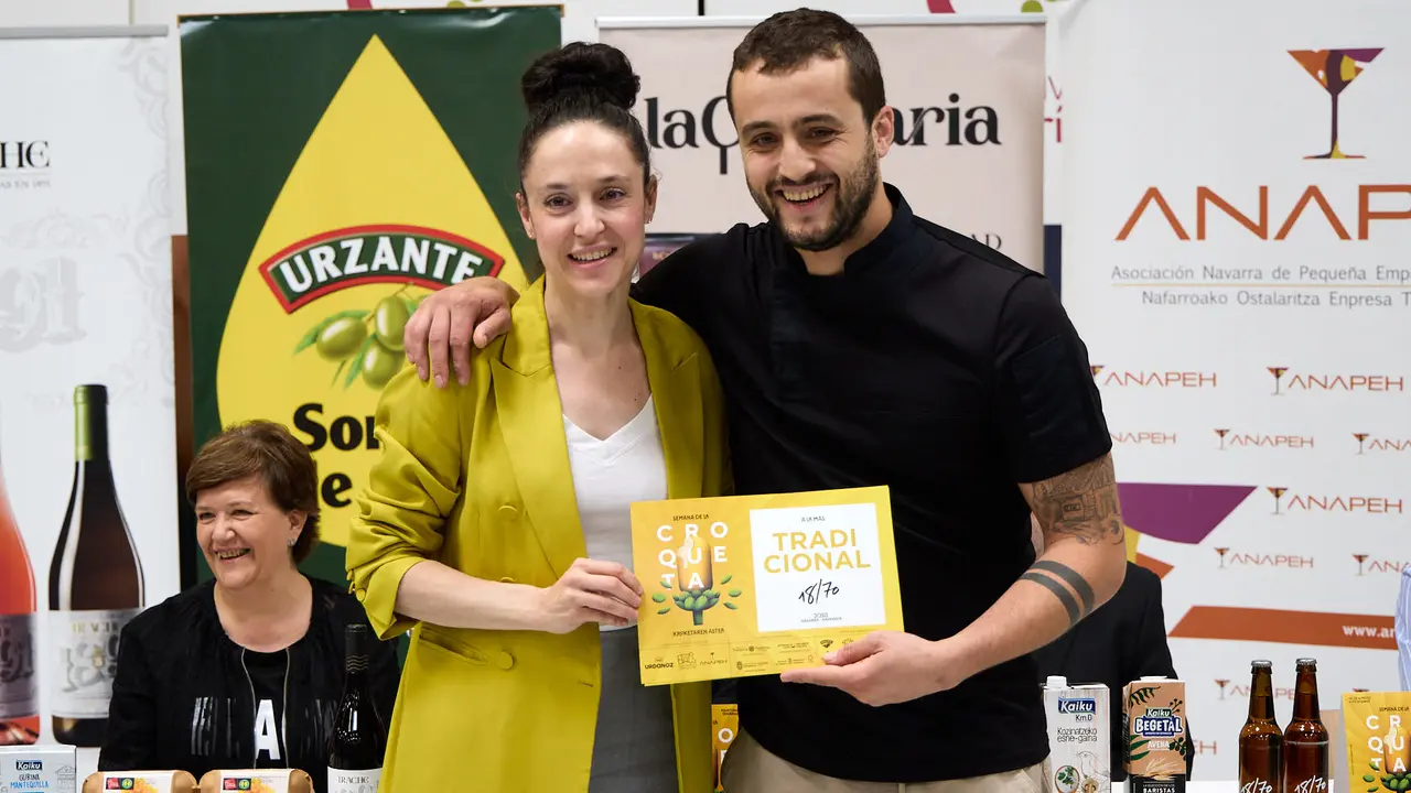 Entrega de premios de la VIII Semana de la Croqueta de Navarra. IÑIGO ALZUGARAY