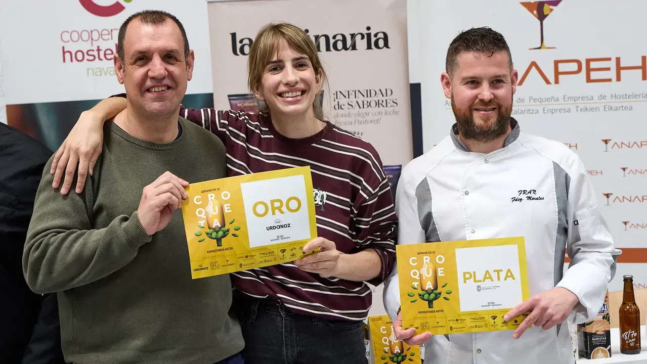 Entrega de premios de la VIII Semana de la Croqueta de Navarra. IÑIGO ALZUGARAY