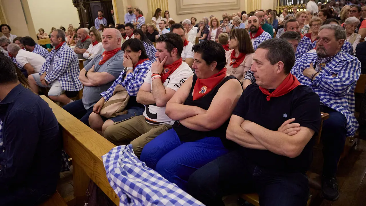Sexta y última Misa de Escalera de San Fermín 2025 con motivo del 6 de junio. IÑIGO ALZUGARAY