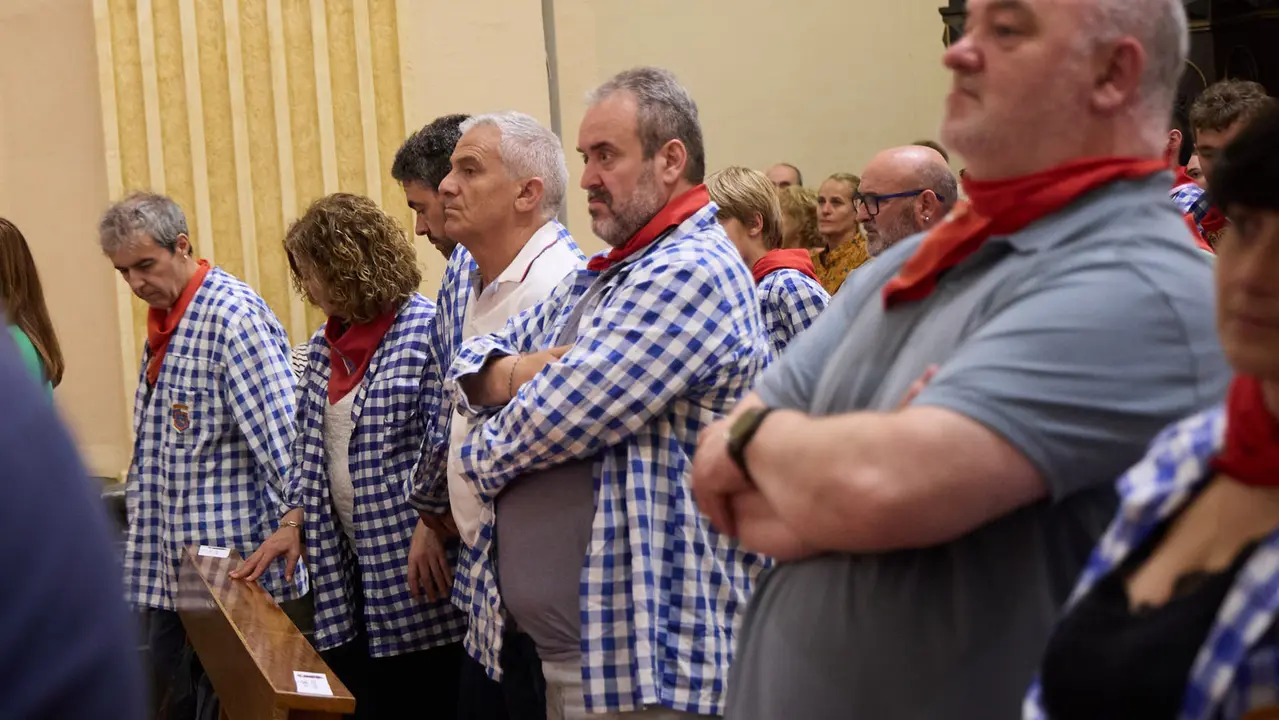 Sexta y última Misa de Escalera de San Fermín 2025 con motivo del 6 de junio. IÑIGO ALZUGARAY