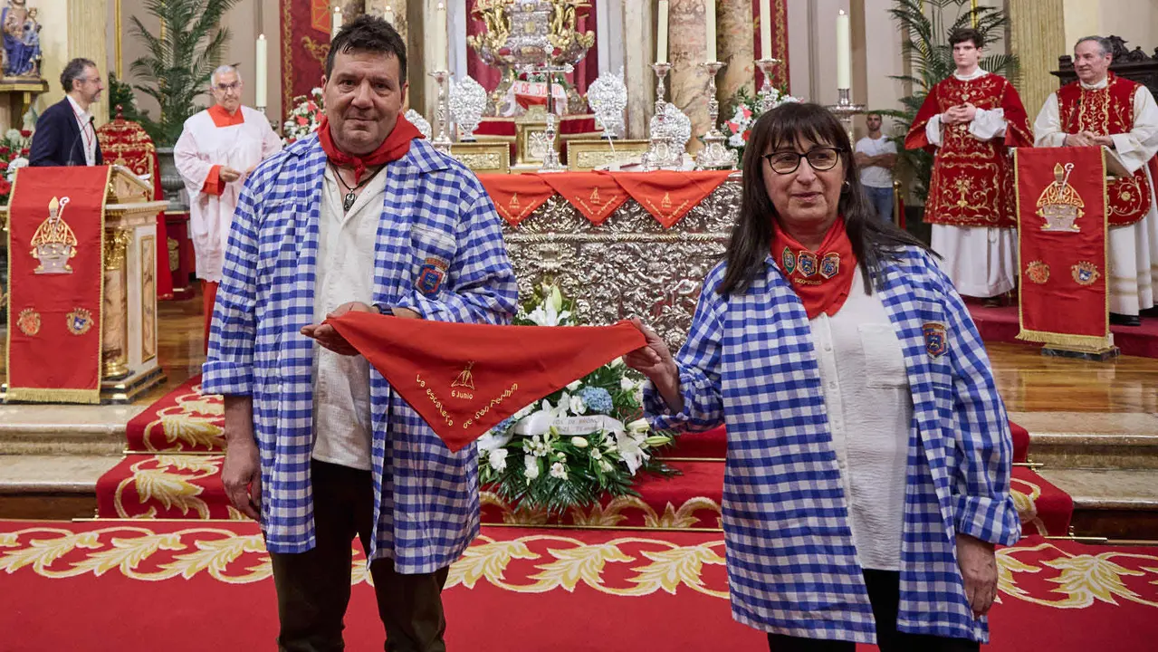 Sexta y última Misa de Escalera de San Fermín 2025 con motivo del 6 de junio. IÑIGO ALZUGARAY