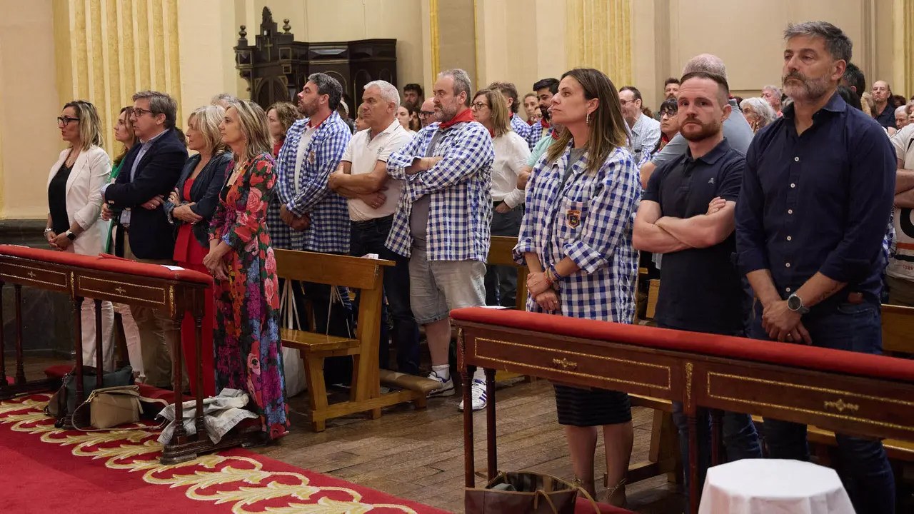 Sexta y última Misa de Escalera de San Fermín 2025 con motivo del 6 de junio. IÑIGO ALZUGARAY