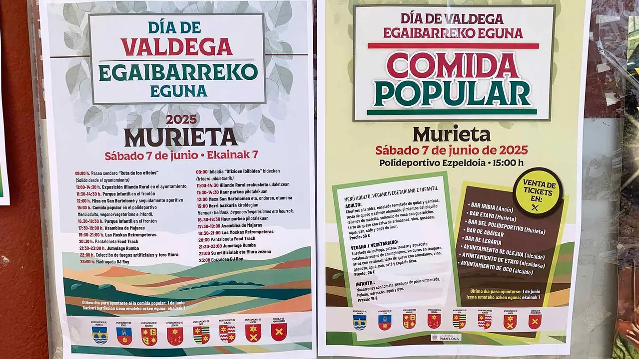 Cartel del Día de Valdega en Murieta 2025. Navarra.com