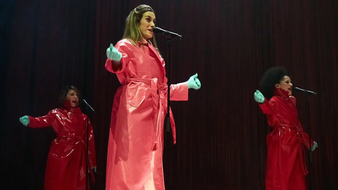 Concierto de Rigoberta Bandini en el pabellón Navarra Arena de Pamplona dentro de su gira Jesucrista Superstar Tour 2025. IÑIGO ALZUGARAY