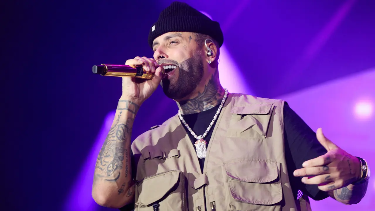 Concierto de Nicky Jam en el pabellón Navarra Arena de Pamplona, en el inicio de la gira europea Sunshine Tour del cantante colomboestadounidense de origen puertorriqueño. IÑIGO ALZUGARAY