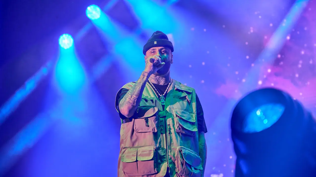Concierto de Nicky Jam en el pabellón Navarra Arena de Pamplona, en el inicio de la gira europea Sunshine Tour del cantante colomboestadounidense de origen puertorriqueño. IÑIGO ALZUGARAY