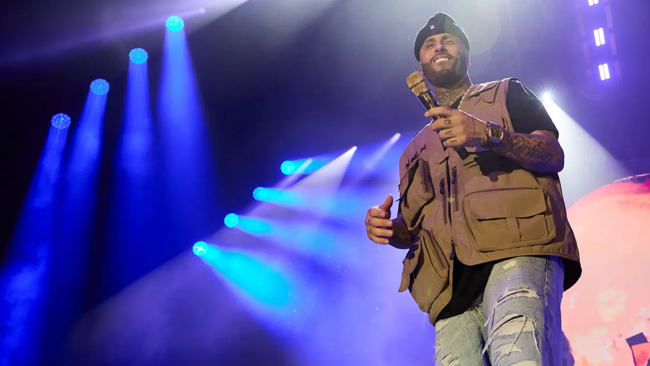 Concierto de Nicky Jam en el pabellón Navarra Arena de Pamplona, en el inicio de la gira europea Sunshine Tour del cantante colomboestadounidense de origen puertorriqueño. IÑIGO ALZUGARAY