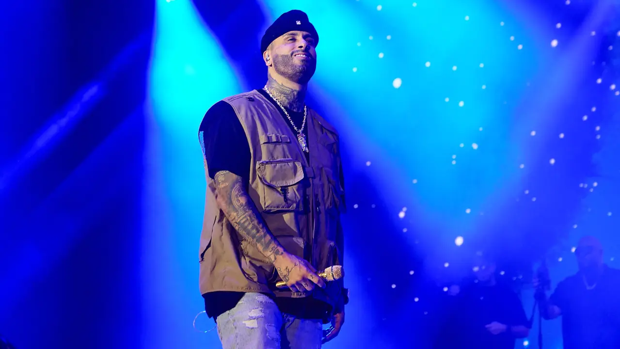 Concierto de Nicky Jam en el pabellón Navarra Arena de Pamplona, en el inicio de la gira europea Sunshine Tour del cantante colomboestadounidense de origen puertorriqueño. IÑIGO ALZUGARAY