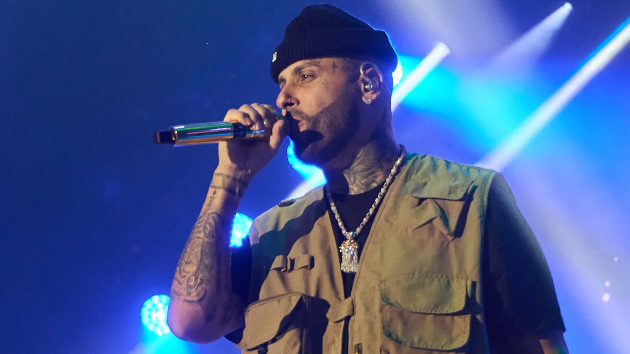 Concierto de Nicky Jam en el pabellón Navarra Arena de Pamplona, en el inicio de la gira europea Sunshine Tour del cantante colomboestadounidense de origen puertorriqueño. IÑIGO ALZUGARAY