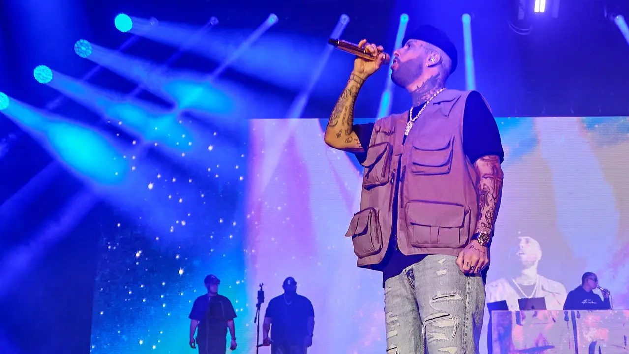 Concierto de Nicky Jam en el pabellón Navarra Arena de Pamplona, en el inicio de la gira europea Sunshine Tour del cantante colomboestadounidense de origen puertorriqueño. IÑIGO ALZUGARAY