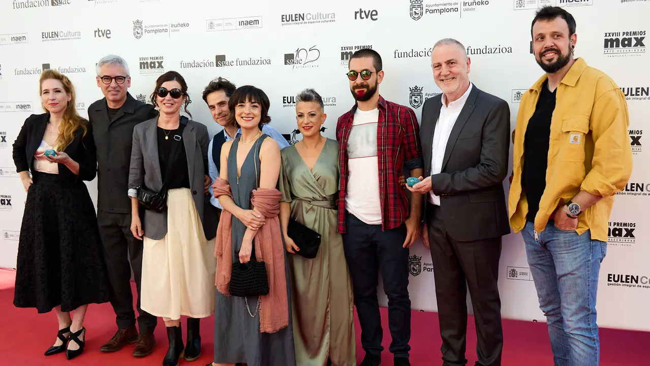 Alfombra roja y photocall de la XXVIII edición de los Premios Max de las Artes Escénicas que este año se ha celebrado en el Teatro Gayarre de Pamplona. IÑIGO ALZUGARAY