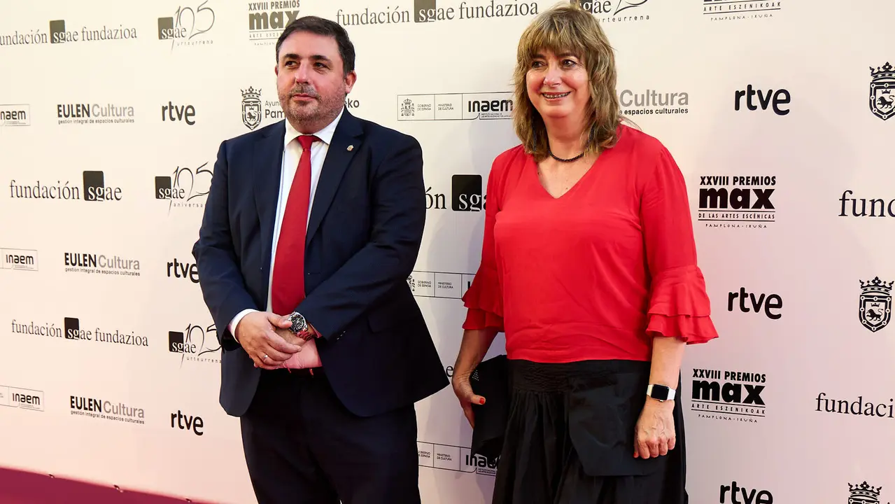 Alfombra roja y photocall de la XXVIII edición de los Premios Max de las Artes Escénicas que este año se ha celebrado en el Teatro Gayarre de Pamplona. IÑIGO ALZUGARAY