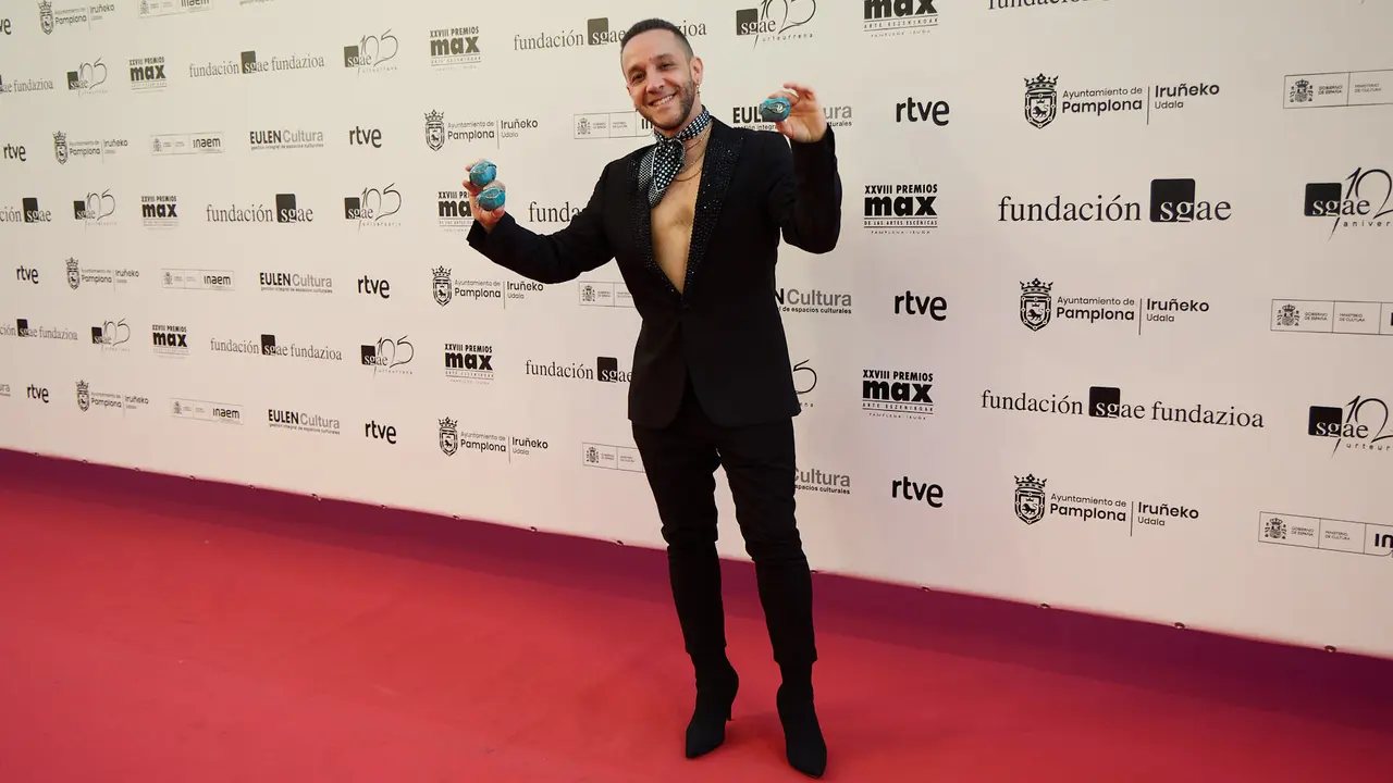 Alfombra roja y photocall de la XXVIII edición de los Premios Max de las Artes Escénicas que este año se ha celebrado en el Teatro Gayarre de Pamplona. IÑIGO ALZUGARAY