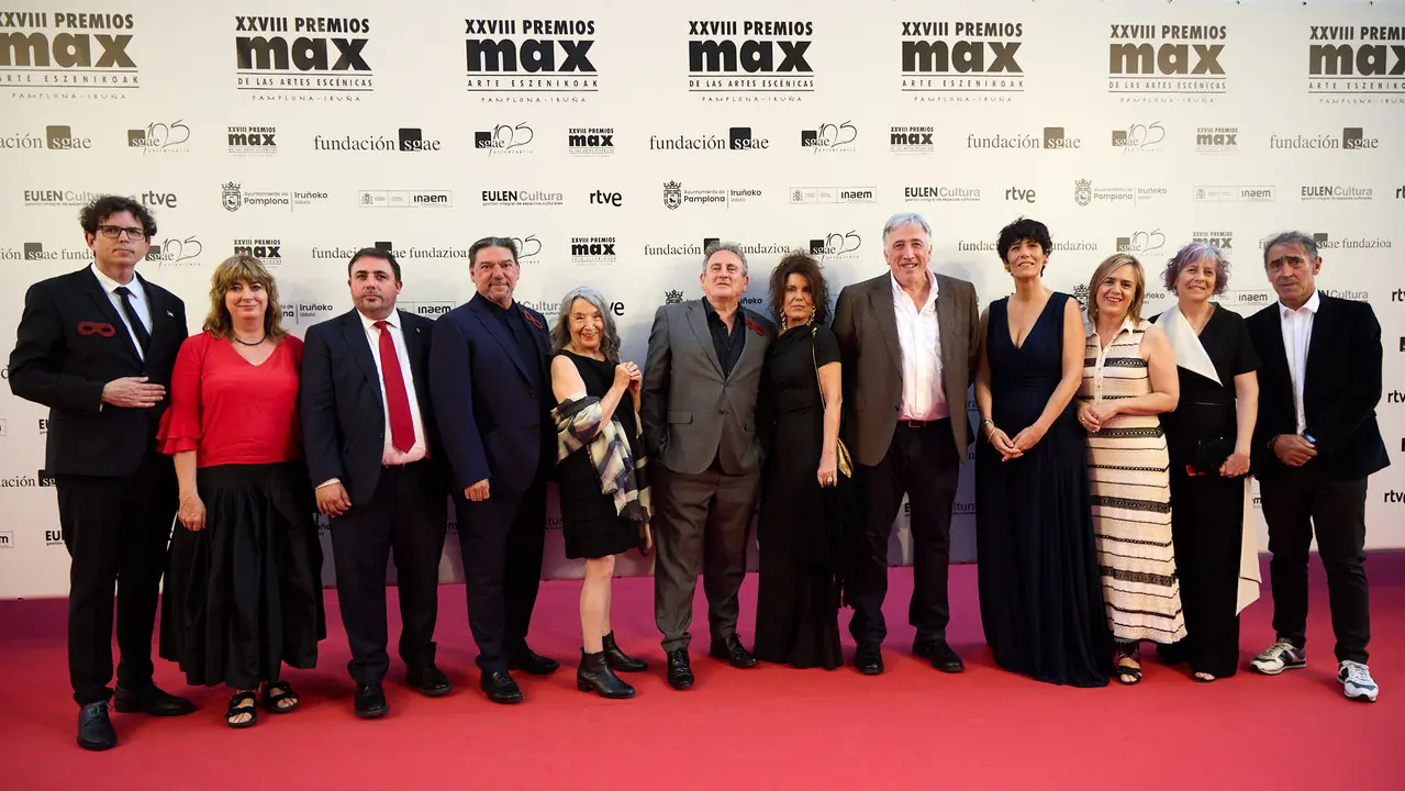 Alfombra roja y photocall de la XXVIII edición de los Premios Max de las Artes Escénicas que este año se ha celebrado en el Teatro Gayarre de Pamplona. IÑIGO ALZUGARAY