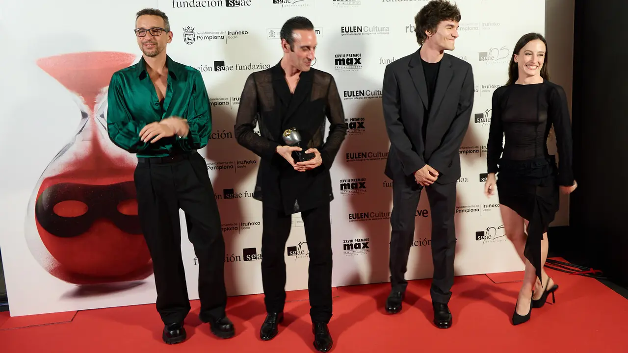 Premiados en la XXVIII edición de los Premios Max de las Artes Escénicas que este año se ha celebrado en el Teatro Gayarre de Pamplona. IÑIGO ALZUGARAY