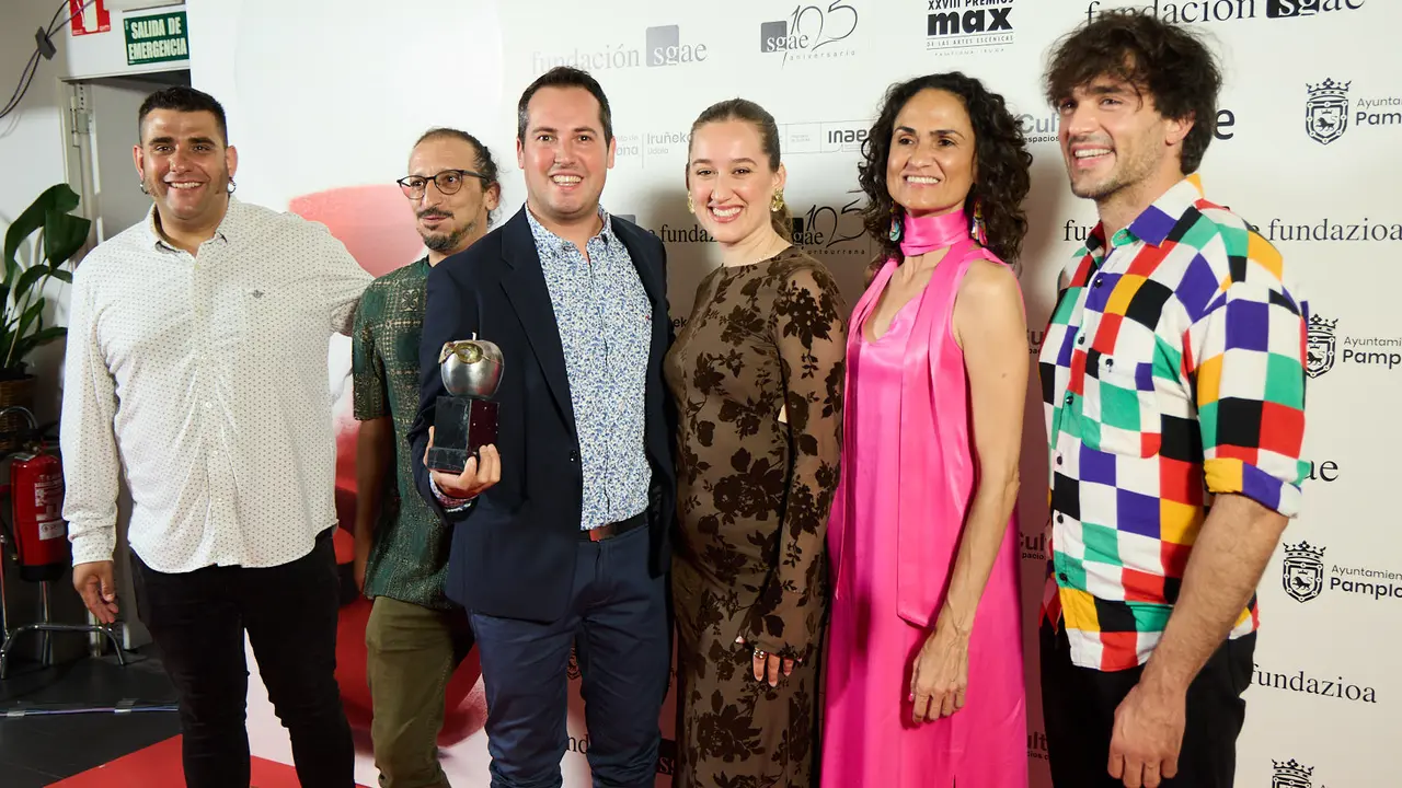 Premiados en la XXVIII edición de los Premios Max de las Artes Escénicas que este año se ha celebrado en el Teatro Gayarre de Pamplona. IÑIGO ALZUGARAY