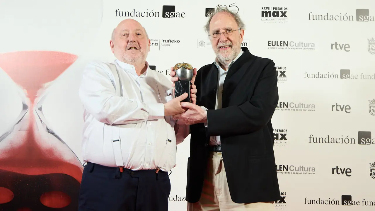 Premiados en la XXVIII edición de los Premios Max de las Artes Escénicas que este año se ha celebrado en el Teatro Gayarre de Pamplona. IÑIGO ALZUGARAY