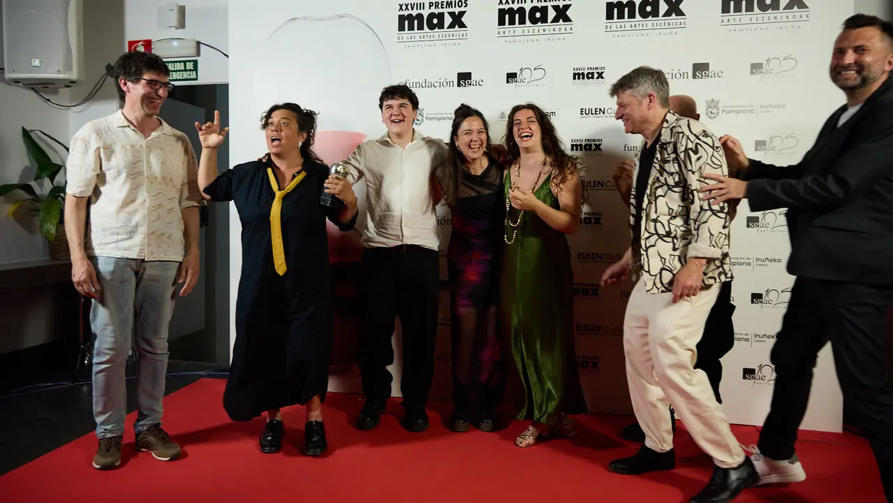 Premiados en la XXVIII edición de los Premios Max de las Artes Escénicas que este año se ha celebrado en el Teatro Gayarre de Pamplona. IÑIGO ALZUGARAY