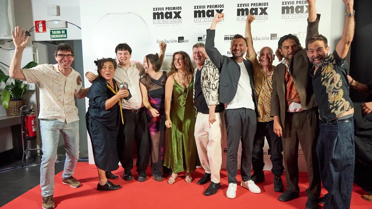 Premiados en la XXVIII edición de los Premios Max de las Artes Escénicas que este año se ha celebrado en el Teatro Gayarre de Pamplona. IÑIGO ALZUGARAY