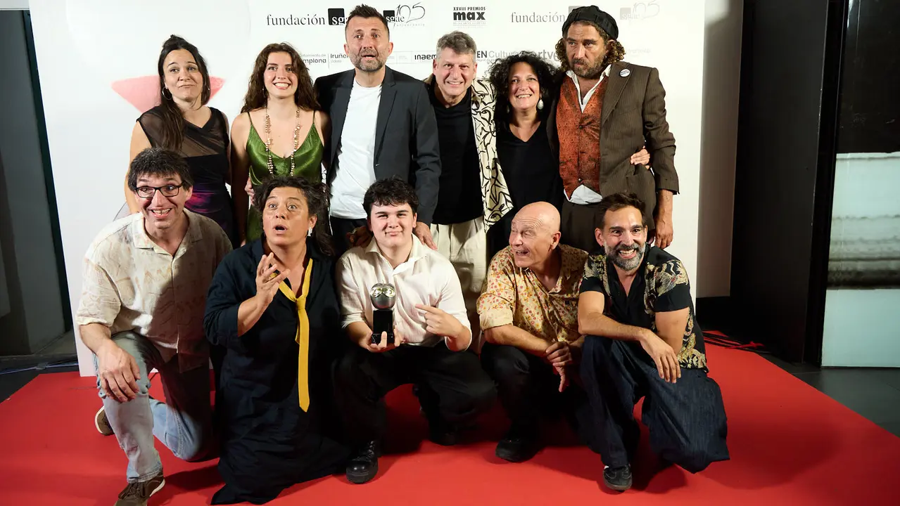 Premiados en la XXVIII edición de los Premios Max de las Artes Escénicas que este año se ha celebrado en el Teatro Gayarre de Pamplona. IÑIGO ALZUGARAY