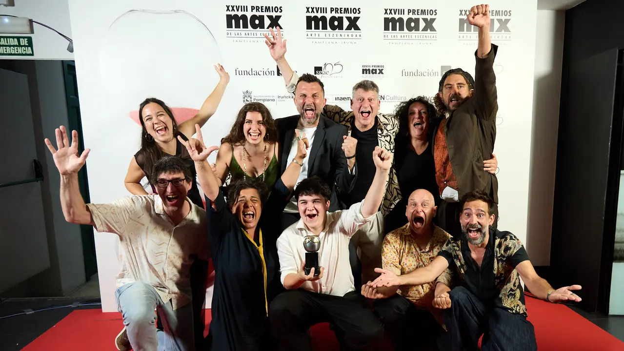 Premiados en la XXVIII edición de los Premios Max de las Artes Escénicas que este año se ha celebrado en el Teatro Gayarre de Pamplona. IÑIGO ALZUGARAY