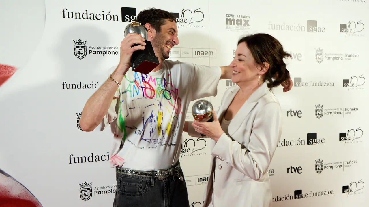 Premiados en la XXVIII edición de los Premios Max de las Artes Escénicas que este año se ha celebrado en el Teatro Gayarre de Pamplona. IÑIGO ALZUGARAY