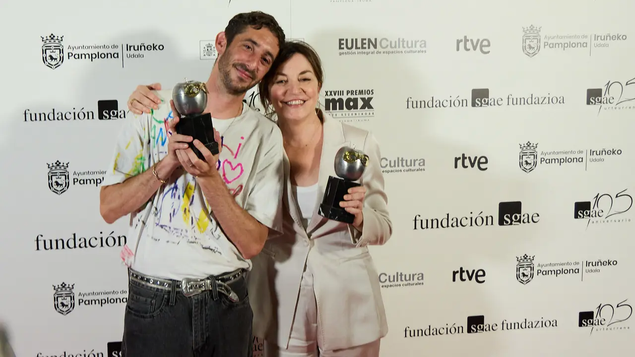 Premiados en la XXVIII edición de los Premios Max de las Artes Escénicas que este año se ha celebrado en el Teatro Gayarre de Pamplona. IÑIGO ALZUGARAY