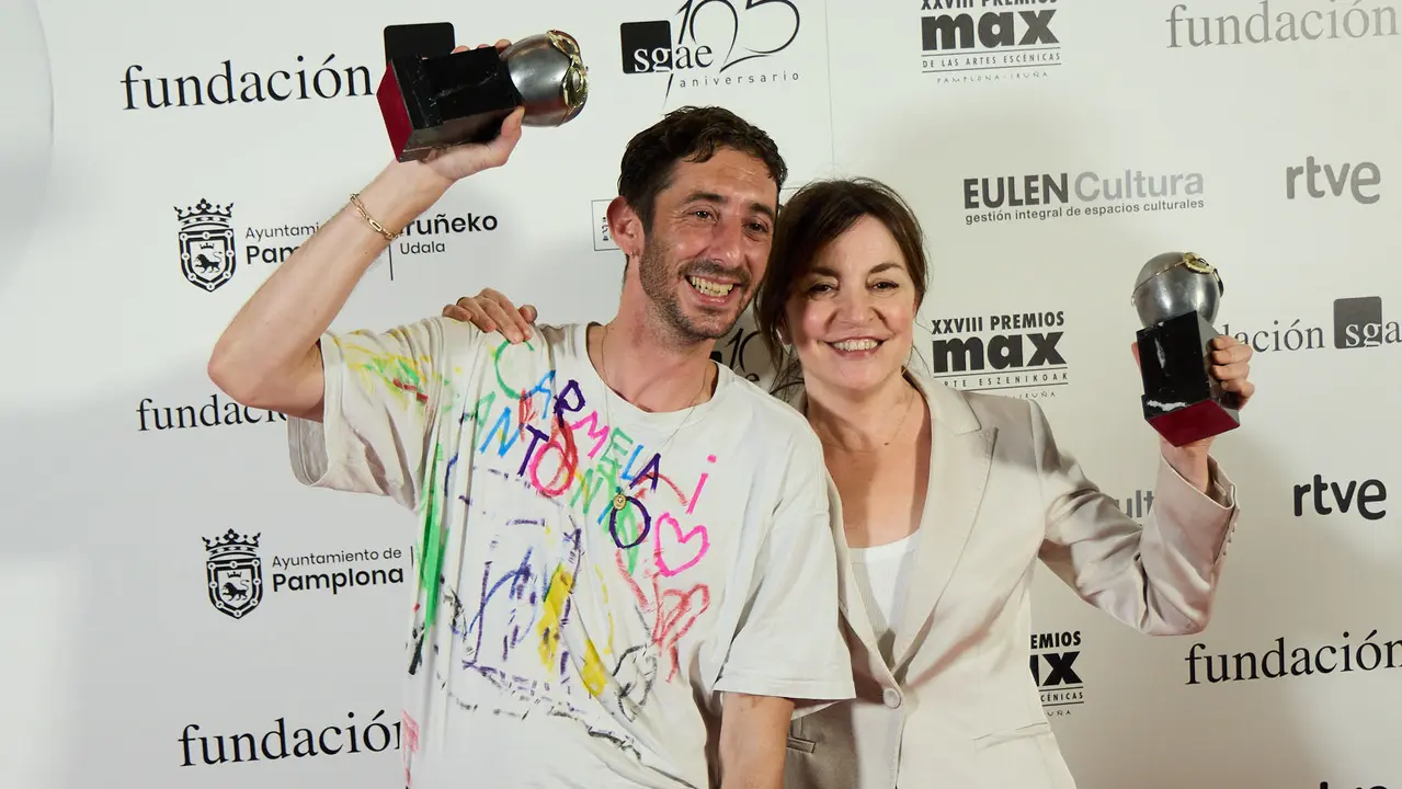 Premiados en la XXVIII edición de los Premios Max de las Artes Escénicas que este año se ha celebrado en el Teatro Gayarre de Pamplona. IÑIGO ALZUGARAY