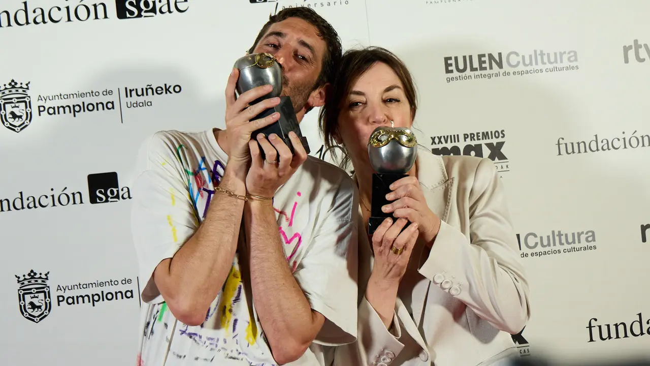 Premiados en la XXVIII edición de los Premios Max de las Artes Escénicas que este año se ha celebrado en el Teatro Gayarre de Pamplona. IÑIGO ALZUGARAY
