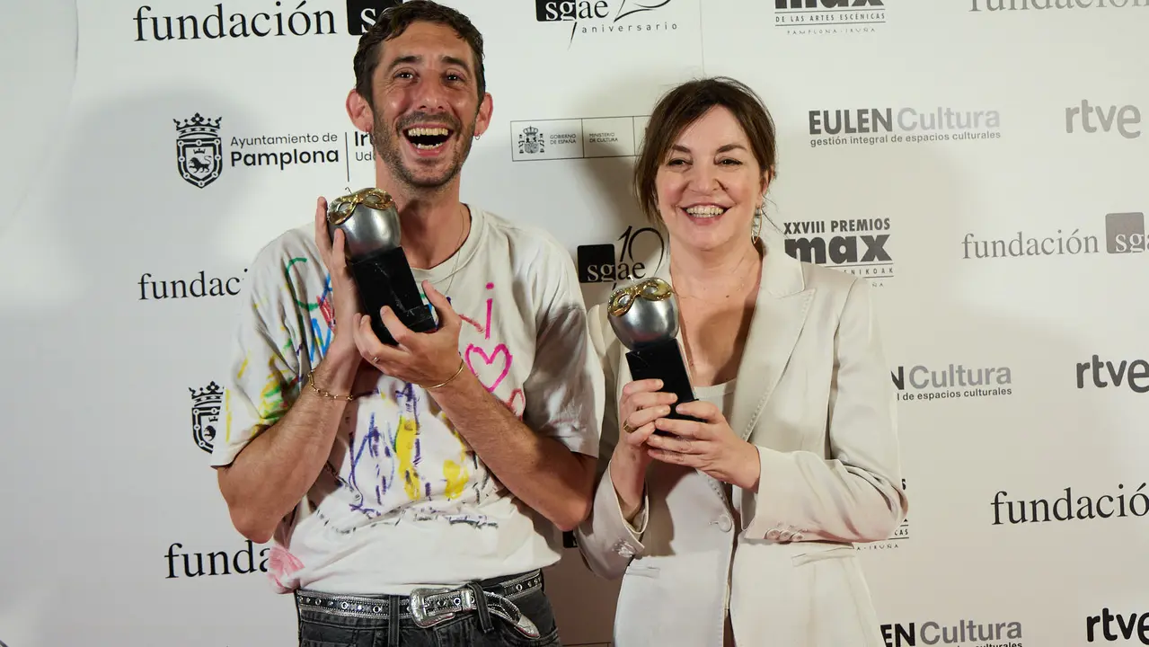Premiados en la XXVIII edición de los Premios Max de las Artes Escénicas que este año se ha celebrado en el Teatro Gayarre de Pamplona. IÑIGO ALZUGARAY