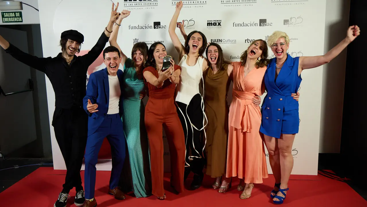 Premiados en la XXVIII edición de los Premios Max de las Artes Escénicas que este año se ha celebrado en el Teatro Gayarre de Pamplona. IÑIGO ALZUGARAY