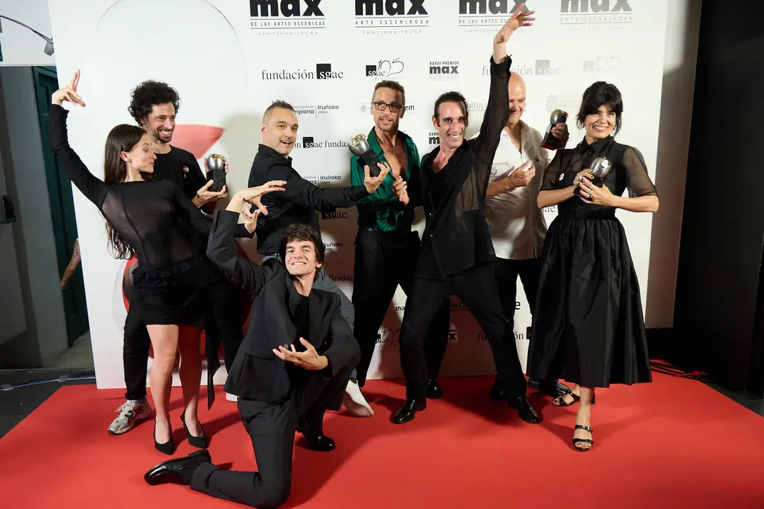 Premiados en la XXVIII edición de los Premios Max de las Artes Escénicas que este año se ha celebrado en el Teatro Gayarre de Pamplona. IÑIGO ALZUGARAY