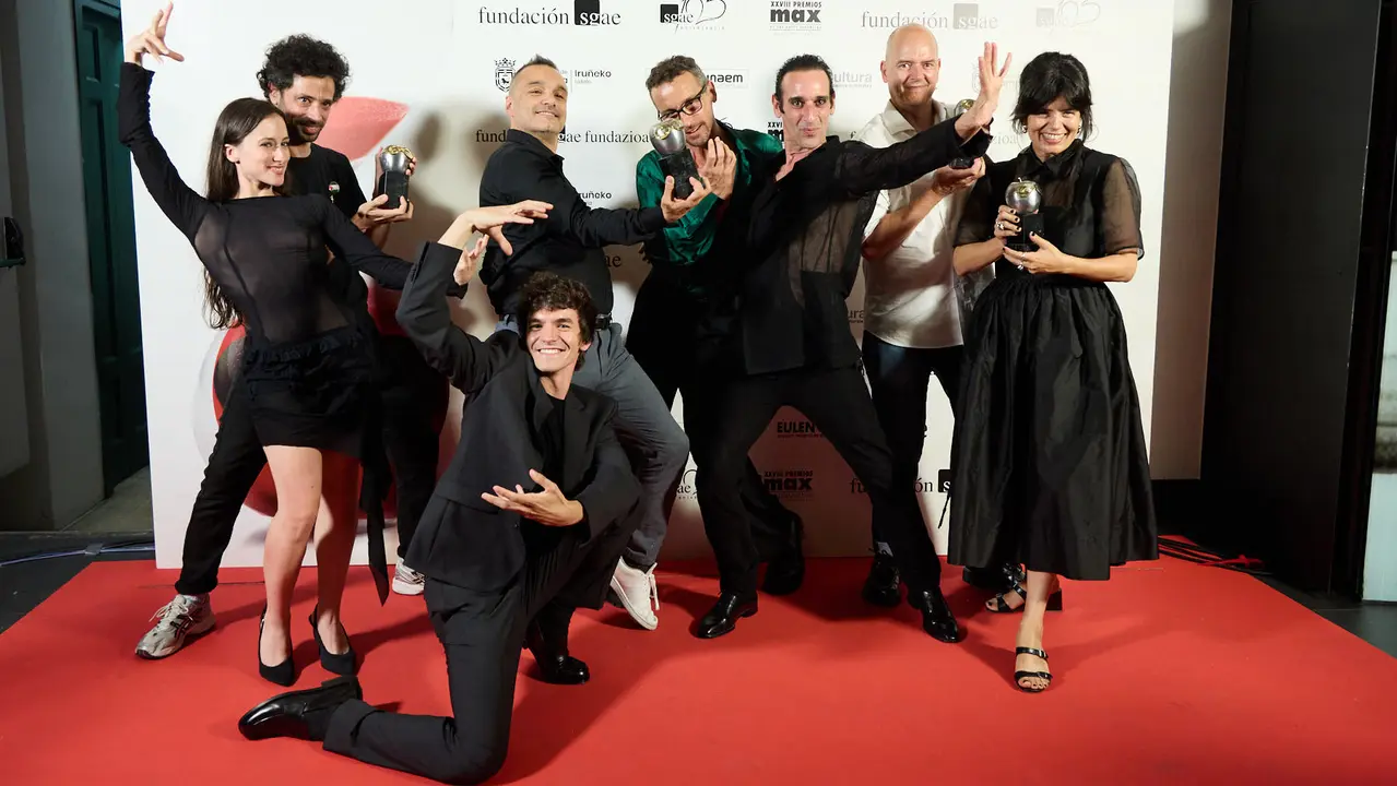 Premiados en la XXVIII edición de los Premios Max de las Artes Escénicas que este año se ha celebrado en el Teatro Gayarre de Pamplona. IÑIGO ALZUGARAY