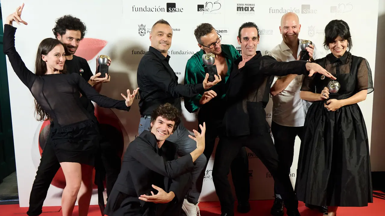 Premiados en la XXVIII edición de los Premios Max de las Artes Escénicas que este año se ha celebrado en el Teatro Gayarre de Pamplona. IÑIGO ALZUGARAY