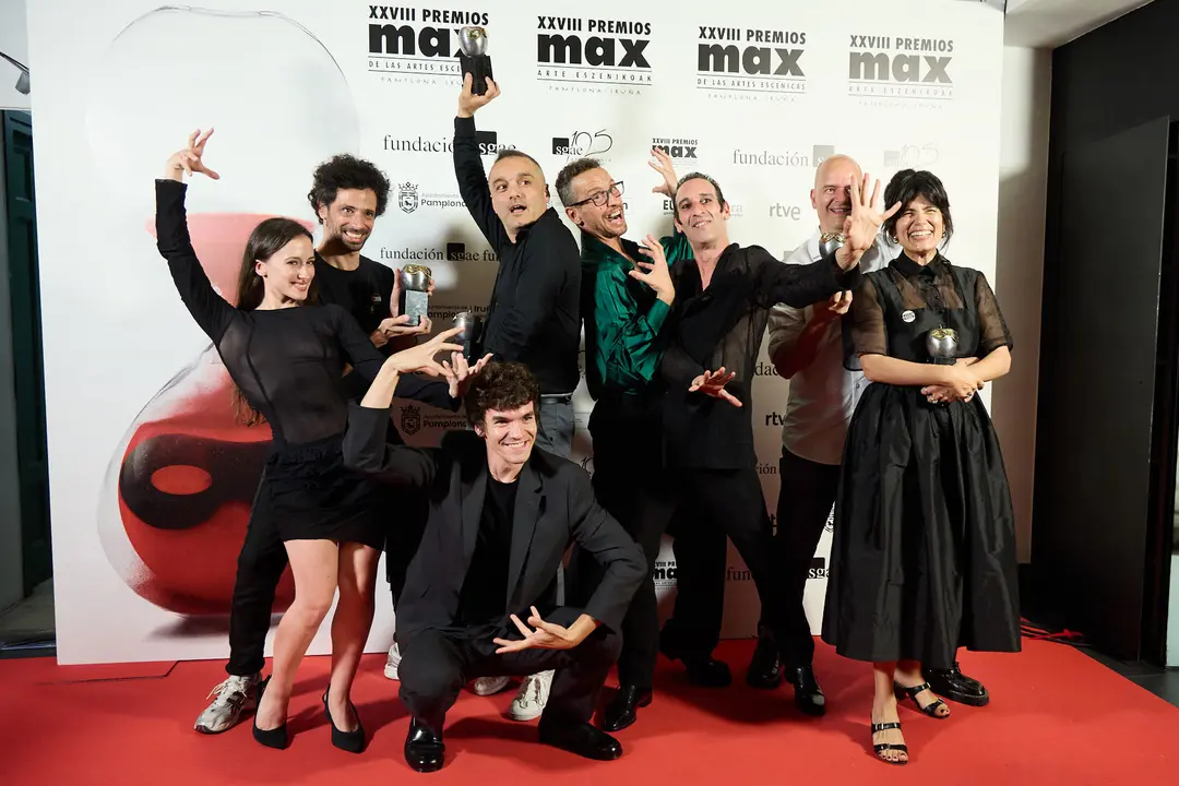 Premiados en la XXVIII edición de los Premios Max de las Artes Escénicas que este año se ha celebrado en el Teatro Gayarre de Pamplona. IÑIGO ALZUGARAY