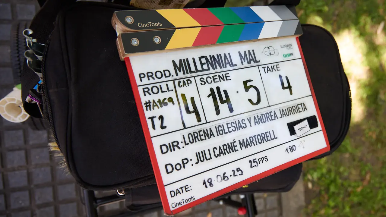 Rodaje en la UPNA de la serie 'Millennial Mal' creada por Lorena Iglesias y Andrea Jaurrieta para Filmin. IÑIGO ALZUGARAY