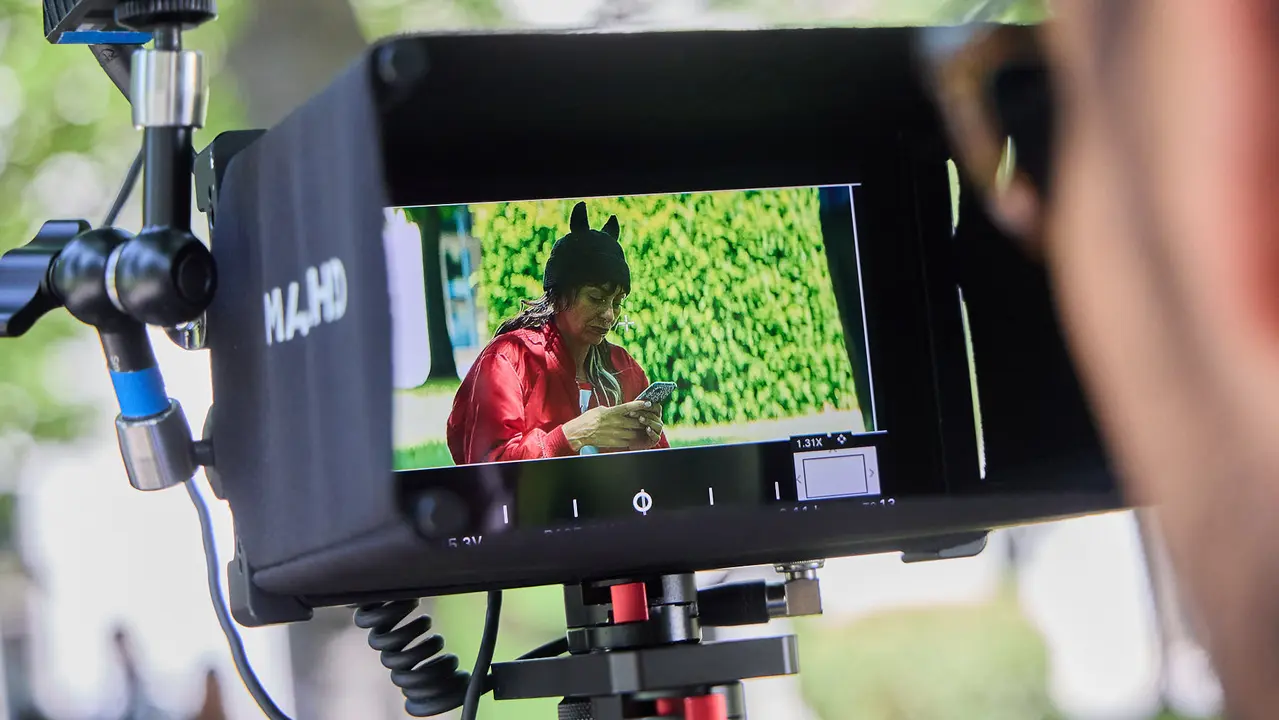 Rodaje en la UPNA de la serie 'Millennial Mal' creada por Lorena Iglesias y Andrea Jaurrieta para Filmin. IÑIGO ALZUGARAY