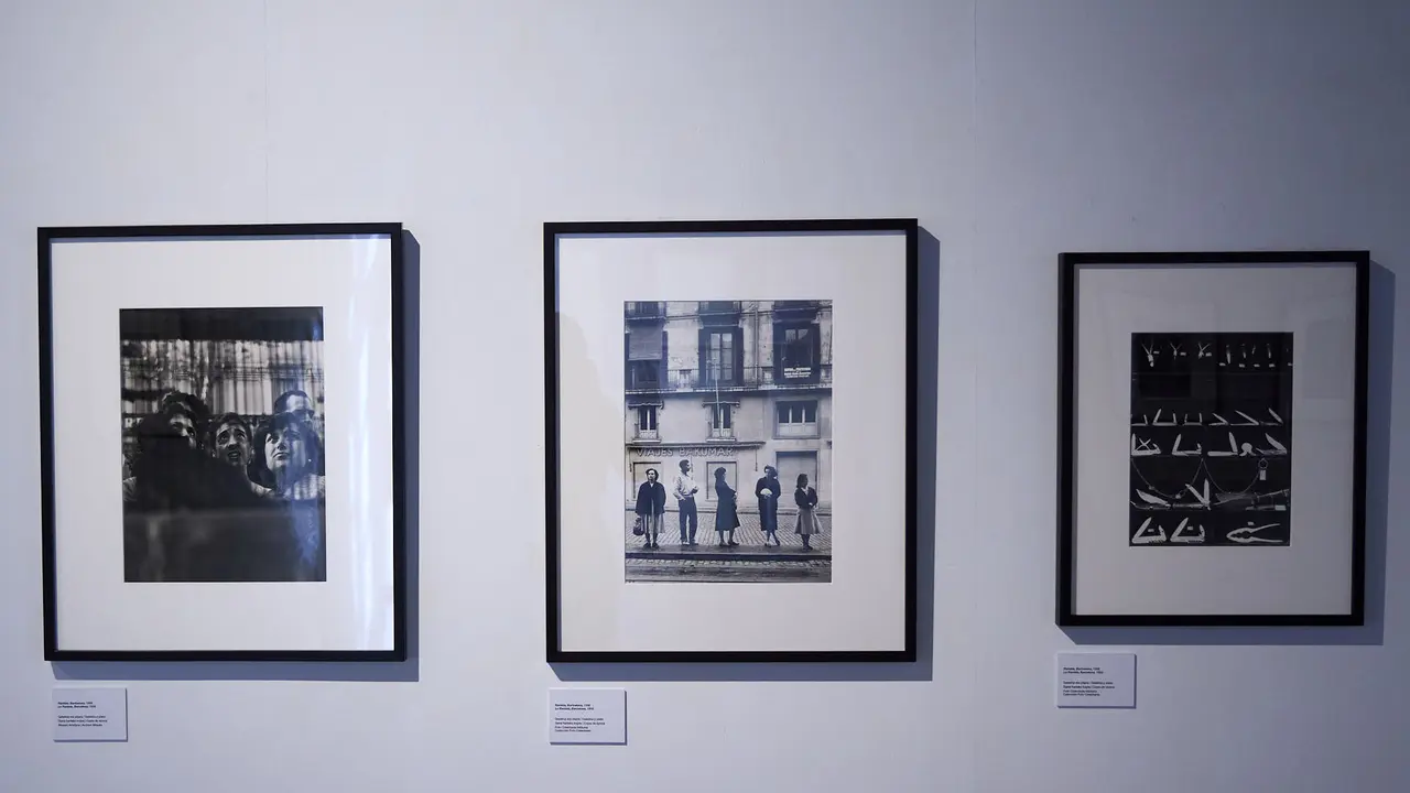 Presentación de la exposición 'Ramón Masats. El fotógrafo silencioso' en el Palacio del Condestable de Pamplona. IÑIGO ALZUGARAY