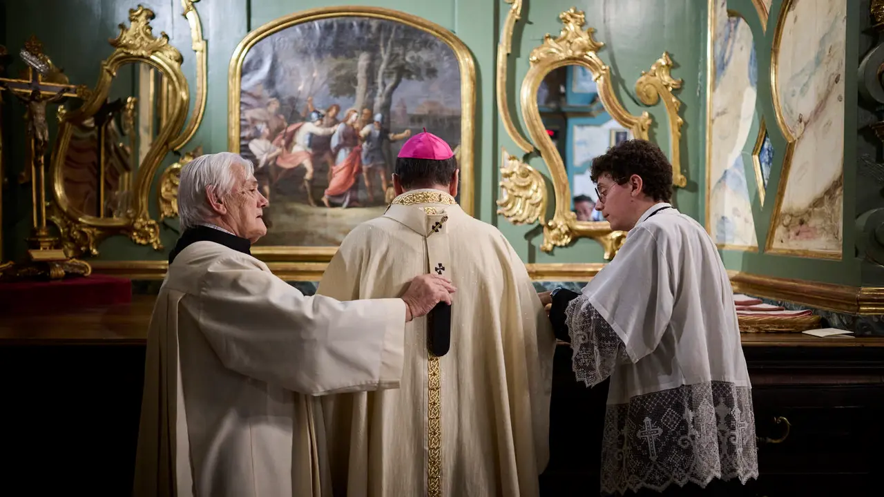 Procesión del Corpus Christi 2025 por las calles de Pamplona. PABLO LASAOSA