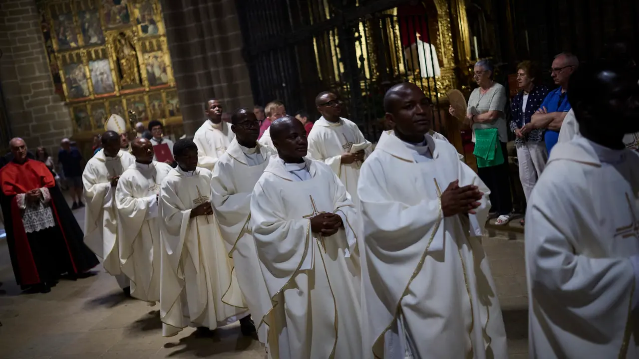 Procesión del Corpus Christi 2025 por las calles de Pamplona. PABLO LASAOSA