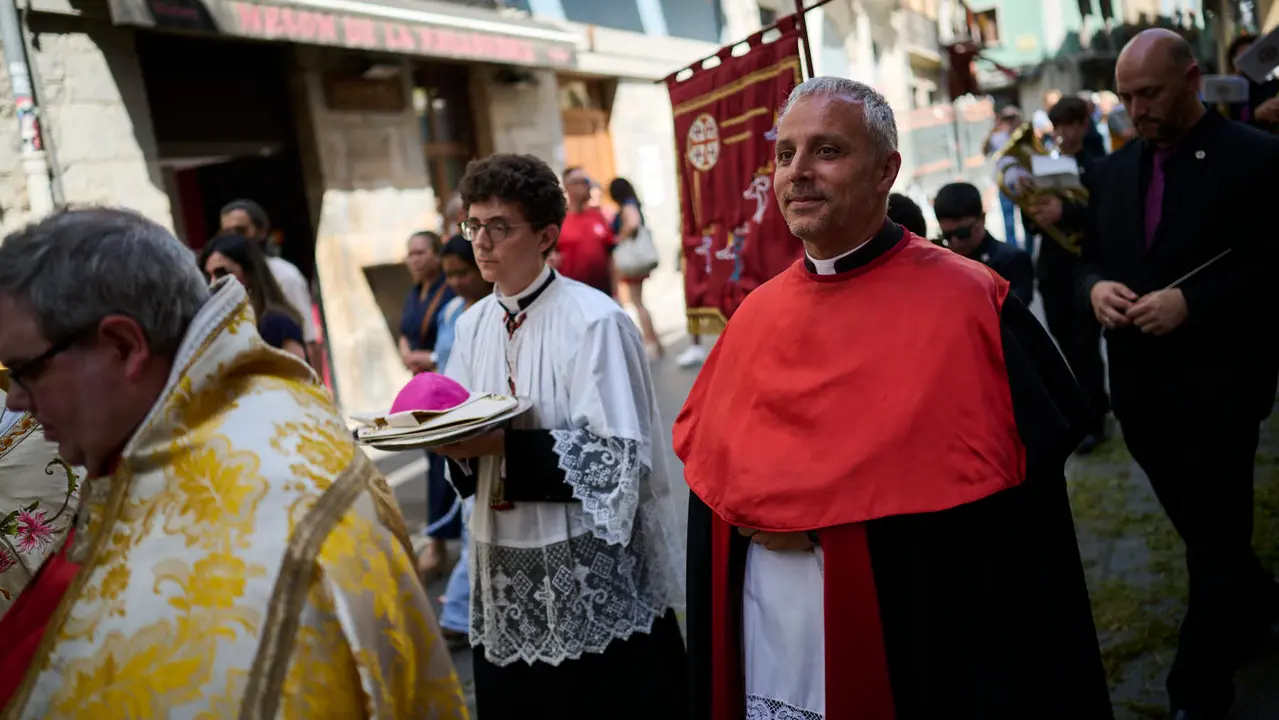 Procesión del Corpus Christi 2025 por las calles de Pamplona. PABLO LASAOSA