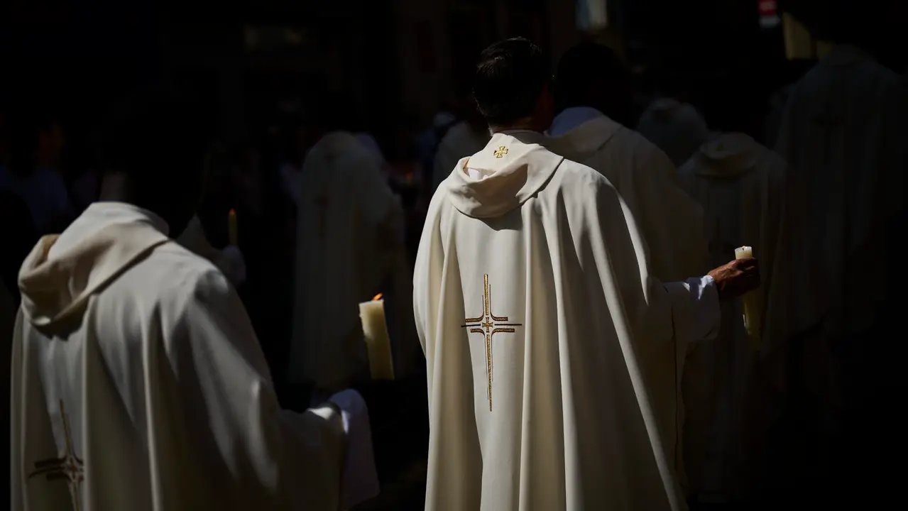 Procesión del Corpus Christi 2025 por las calles de Pamplona. PABLO LASAOSA