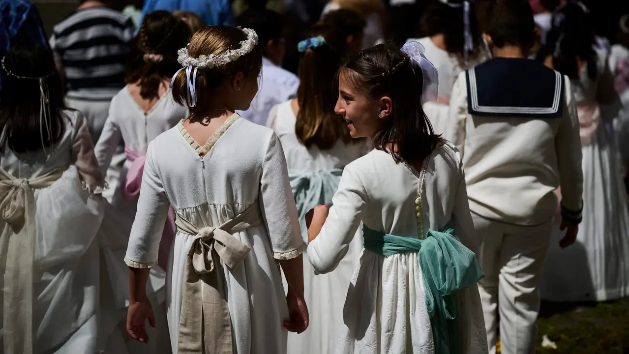 Procesión del Corpus Christi 2025 por las calles de Pamplona. PABLO LASAOSA