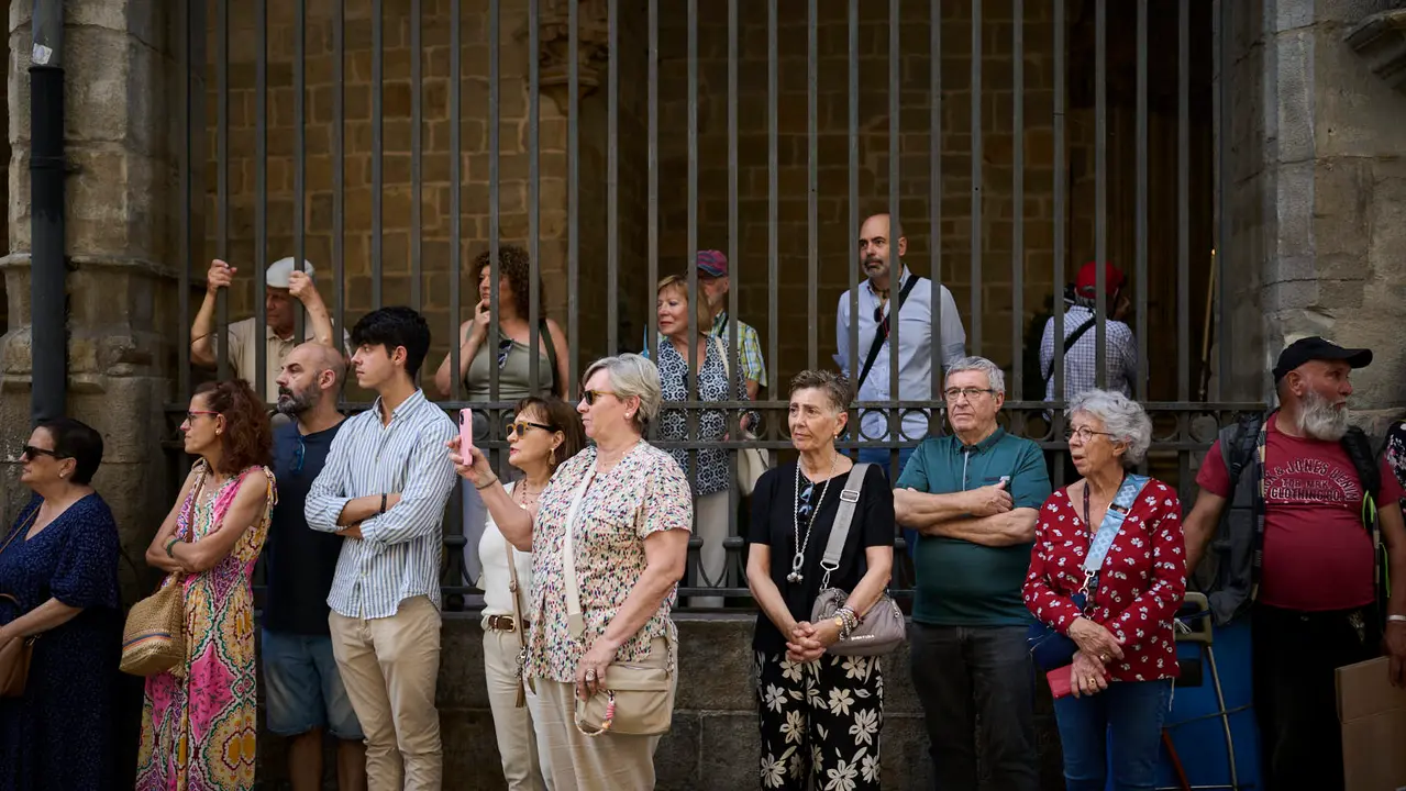 Procesión del Corpus Christi 2025 por las calles de Pamplona. PABLO LASAOSA