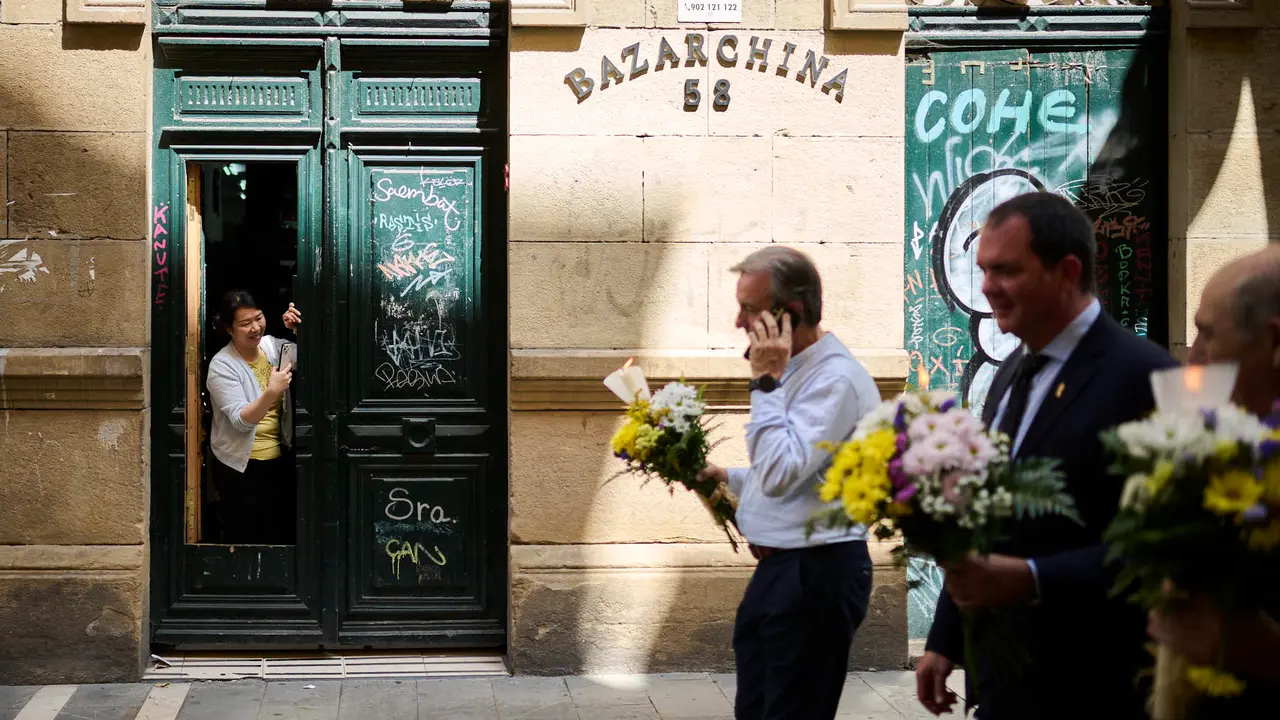 Procesión del Corpus Christi 2025 por las calles de Pamplona. PABLO LASAOSA