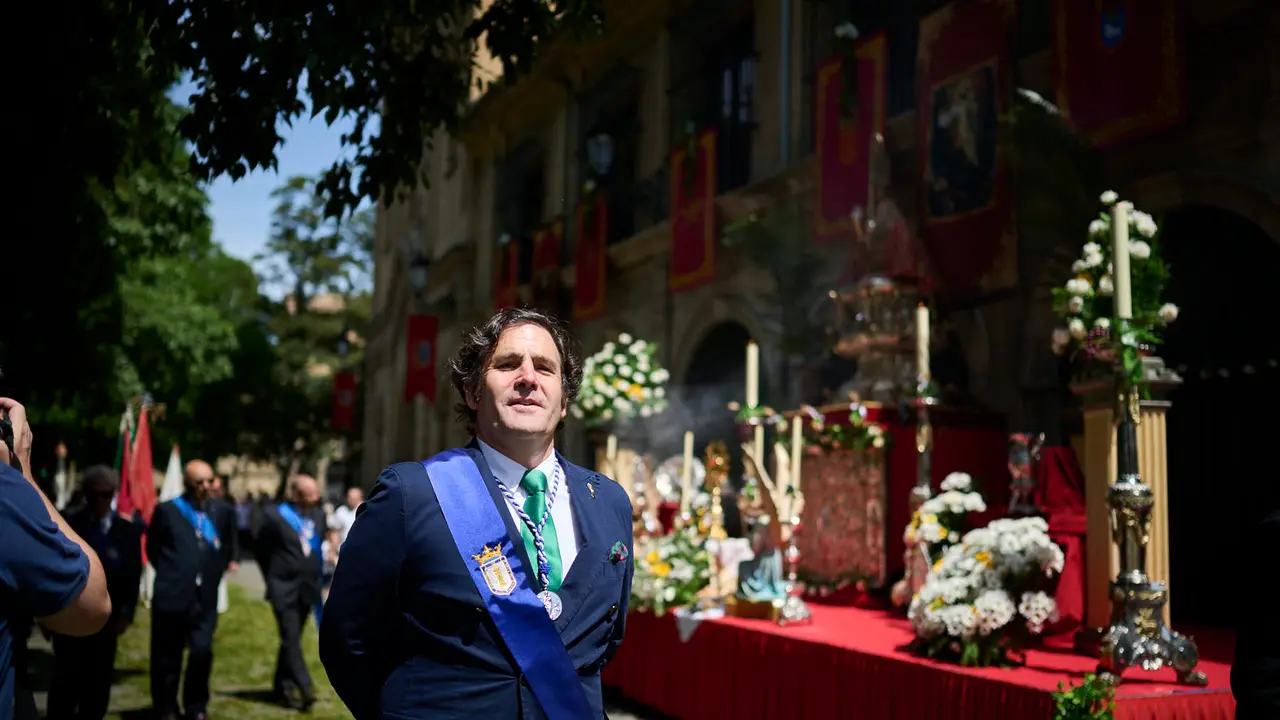 Procesión del Corpus Christi 2025 por las calles de Pamplona. PABLO LASAOSA