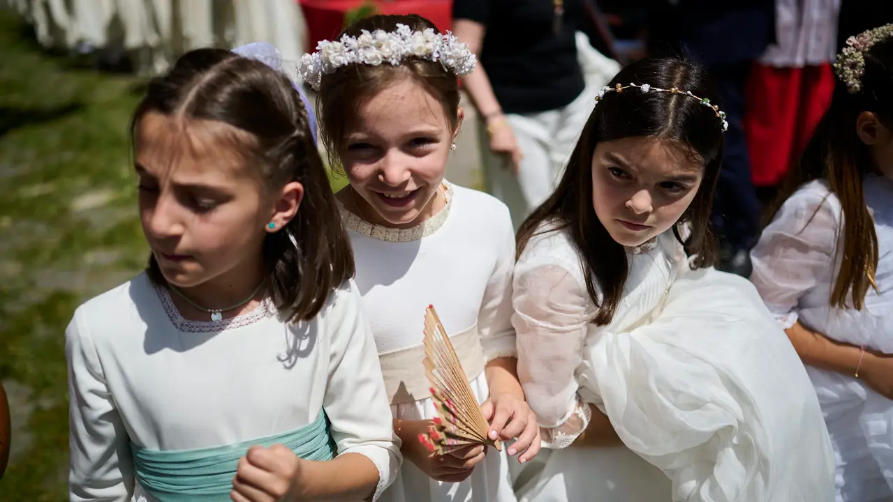 Procesión del Corpus Christi 2025 por las calles de Pamplona. PABLO LASAOSA