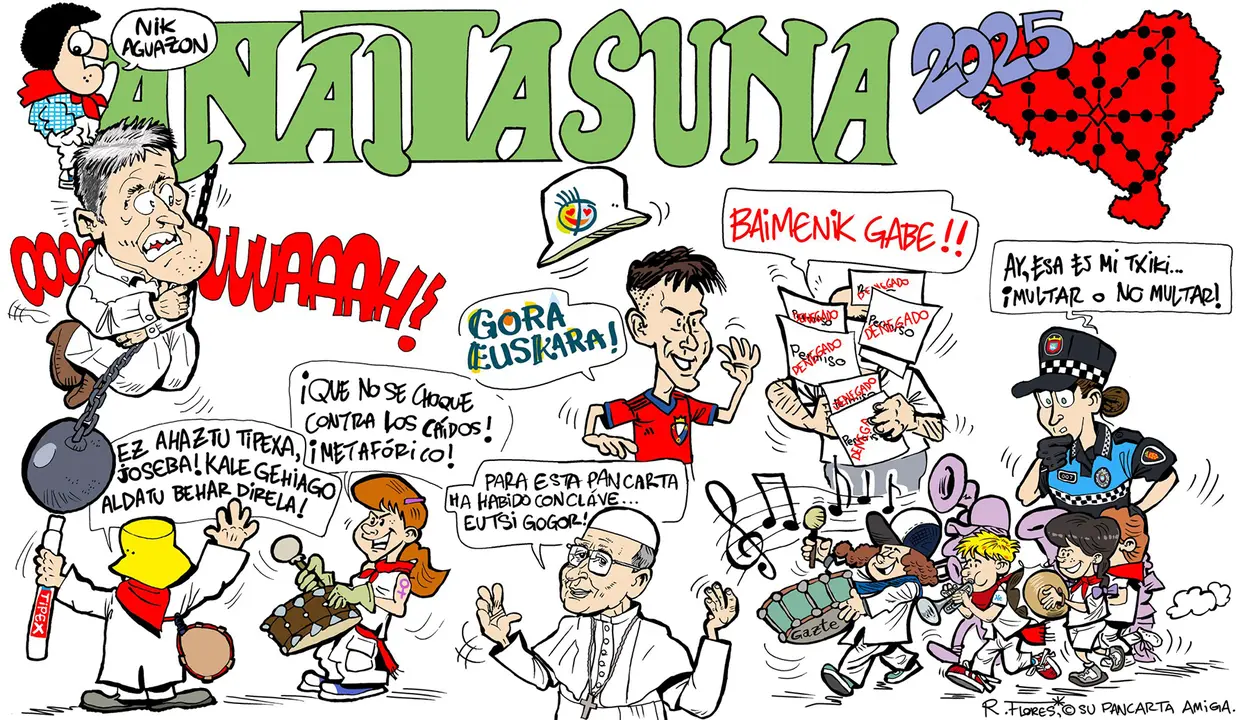 Pancarta de la peña Anaitasuna.